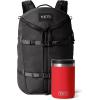 YETI Black Ranchero Backpack 27L, All-Day Utility Pack, Structured and Durable with Rambler 16 oz Food Jar, Vacuum Insulated, Stainless Steel, With Airtight Lid, Rescue Red