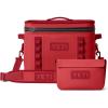 YETI Hopper Flip 18 Portable Soft Cooler and Sidekick Dry 3L Gear Case, Rescue Red