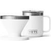 YETI Rambler 10 oz Ceramic Lined Stackable Mug, Vacuum Insulated, Stainless Steel with MagSlider Lid Pour Over Coffee Maker Accessory Ramblers, White