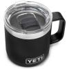 YETI Rambler 10 oz Stackable Mug, Vacuum Insulated, Stainless Steel with MagSlider Lid, White(Black)