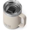 YETI Rambler 10 oz Stackable Mug, Vacuum Insulated, Stainless Steel with MagSlider Lid, White(Cape Taupe)