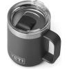 YETI Rambler 10 oz Stackable Mug, Vacuum Insulated, Stainless Steel with MagSlider Lid, White(Charcoal)