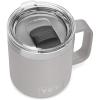 YETI Rambler 10 oz Stackable Mug, Vacuum Insulated, Stainless Steel with MagSlider Lid, White(Granite Gray)