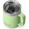 YETI Rambler 10 oz Stackable Mug, Vacuum Insulated, Stainless Steel with MagSlider Lid, White(Key Lime)