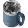 YETI Rambler 10 oz Stackable Mug, Vacuum Insulated, Stainless Steel with MagSlider Lid, White(Nordic Blue)