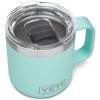 YETI Rambler 10 oz Stackable Mug, Vacuum Insulated, Stainless Steel with MagSlider Lid, White(Seafoam)