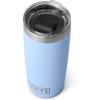YETI Rambler 10 oz Tumbler, Stainless Steel, Vacuum Insulated with MagSlider Lid, White(Big Sky Blue)