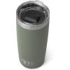 YETI Rambler 10 oz Tumbler, Stainless Steel, Vacuum Insulated with MagSlider Lid, White(Camp Green)