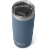 YETI Rambler 10 oz Tumbler, Stainless Steel, Vacuum Insulated with MagSlider Lid, White(Nordic Blue)