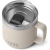 YETI Rambler 14 oz Stackable Mug, Vacuum Insulated, Stainless Steel with MagSlider Lid(Cape Taupe)