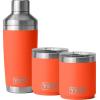 YETI Rambler 20 oz Cocktail Shaker, (2) 10 oz Stackable Lowball 2.0, Vacuum Insulated, Stainless Steel with MagSlider Lid, Papaya