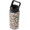 YETI Rambler 26 oz Bottle, Vacuum Insulated, Stainless Steel with Straw Cap, Black Stone(Tan Camo)