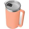 YETI Rambler 34 oz Pitcher, Vacuum Insulated, Stainless Steel with MagSlider Lid, Navy(Low Country Peach)