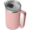 YETI Rambler 34 oz Pitcher, Vacuum Insulated, Stainless Steel with MagSlider Lid, Navy(Sandstone Pink)