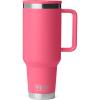 YETI Rambler 40 oz Travel Mug with Flip Straw Lid – Stainless Steel, Vacuum Insulated, Leakproof, Cup Holder Friendly(Tropical Pink)