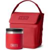 YETI Rambler 8 oz Food Jar, Vacuum Insulated, Stainless Steel, With Airtight Lid and Daytrip 6L Insulated Soft Cooler Lunch Bag, Rescue Red