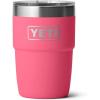 YETI Rambler 8 oz Insulated Coffee Mug with Lid – Stackable Double-Wall Vacuum Insulated Coffee Cup – DuraSip Ceramic Lining – Barista-Friendly Design – Stainless Steel – Dishwasher Safe(Tropical Pink)
