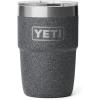 YETI Rambler 8 oz Insulated Coffee Mug with Lid – Stackable Double-Wall Vacuum Insulated Coffee Cup – DuraSip Ceramic Lining – Barista-Friendly Design – Stainless Steel – Dishwasher Safe(Black Stone)