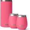 YETI Rambler Wine Chiller, (2) Rambler 10 oz Wine Tumbler, Vacuum Insulated, Stainless Steel with MagSlider Lid, Tropical Pink