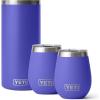 YETI Rambler Wine Chiller, (2) Rambler 10 oz Wine Tumbler, Vacuum Insulated, Stainless Steel with MagSlider Lid, Ultramarine Violet