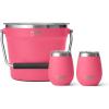 YETI Wine Set, (2) Wine Tumblers, and (1) Beverage Bucket, Tropical Pink