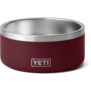 YETI Boomer 8, Stainless Steel, Non-Slip Dog Bowl, Holds 64 Ounces(Wild Vine Red)