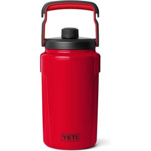 YETI Half Gallon Insulated Chug Cap Water Jug – Leakproof, Lightweight Sports Bottle with Fence Hook Handle – Keeps Drinks Ice-Cold – Ideal for Gym, Sports & Tournaments(Rescue Red)