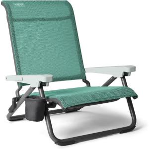 YETI Hondo Reclining Beach Chair, Breathable, UV-Resistant, and Supports up to 350 lbs, Seafoam(Seafoam)
