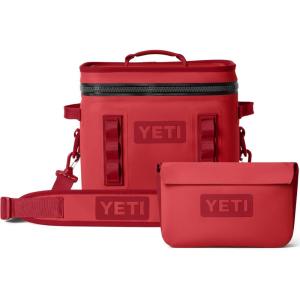 YETI Hopper Flip 12 Portable Cooler with Sidekick Dry 3L Gear Case, Rescue Red