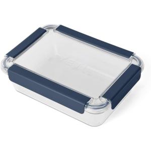 YETI Plastic Food Storage Container, BPA Free, Locking & Airtight Lid, Microwave, Freezer, and Dishwasher Safe, Leak-Proof, Cooler and Thin Ice Compatible(Navy – Large)