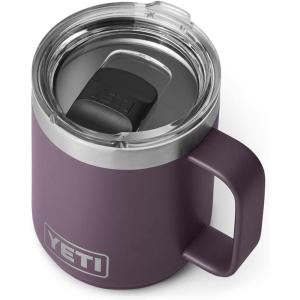 YETI Rambler 10 oz Stackable Mug, Vacuum Insulated, Stainless Steel with MagSlider Lid, White(Nordic Purple)