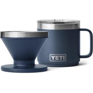 YETI Rambler 14 oz CL Stackable Mug, Stainless Steel, Vacuum Insulated with MagSlider Lid Pour Over Coffee Maker Accessory Ramblers, Navy