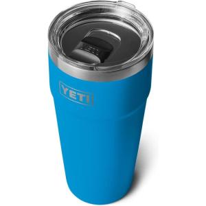 YETI Rambler 30 oz Stackable Tumbler, Stainless Steel, Vacuum Insulated with MagSlider Lid(Big Wave Blue)