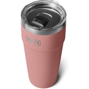 YETI Rambler 30 oz Stackable Tumbler, Stainless Steel, Vacuum Insulated with MagSlider Lid(Sandstone Pink)