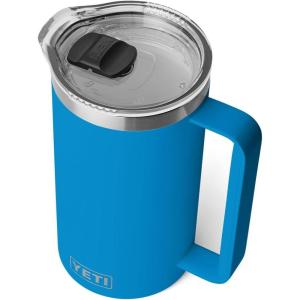 YETI Rambler 34 oz Pitcher, Vacuum Insulated, Stainless Steel with MagSlider Lid, Navy(Big Wave Blue)