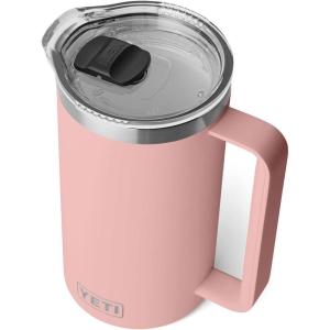 YETI Rambler 34 oz Pitcher, Vacuum Insulated, Stainless Steel with MagSlider Lid, Navy(Sandstone Pink)