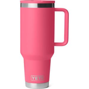 YETI Rambler 40 oz Travel Mug with Flip Straw Lid – Stainless Steel, Vacuum Insulated, Leakproof, Cup Holder Friendly(Tropical Pink)