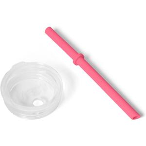 YETI Rambler Silicone Adjustable Straw Lid- Easy Sipping Leakproof- Dishwasher-Safe, BPA-Free Compatible with R10 oz Jr Tumbler, R8 oz Stackable, R10 Wine Tumbler(Tropical Pink)