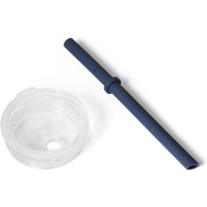 YETI Rambler Silicone Adjustable Straw Lid- Easy Sipping Leakproof- Dishwasher-Safe, BPA-Free Compatible with R10 oz Jr Tumbler, R8 oz Stackable, R10 Wine Tumbler(Navy)