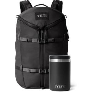 YETI Ranchero Backpack 27L, All-Day Utility Pack, Structured and Durable with Rambler 16 oz Food Jar, Vacuum Insulated, Stainless Steel, With Airtight Lid, Black