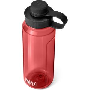YETI Yonder Water Bottle with Yonder Tether Cap, Lightweight, Leakproof and BPA-Free(Rescue Red)