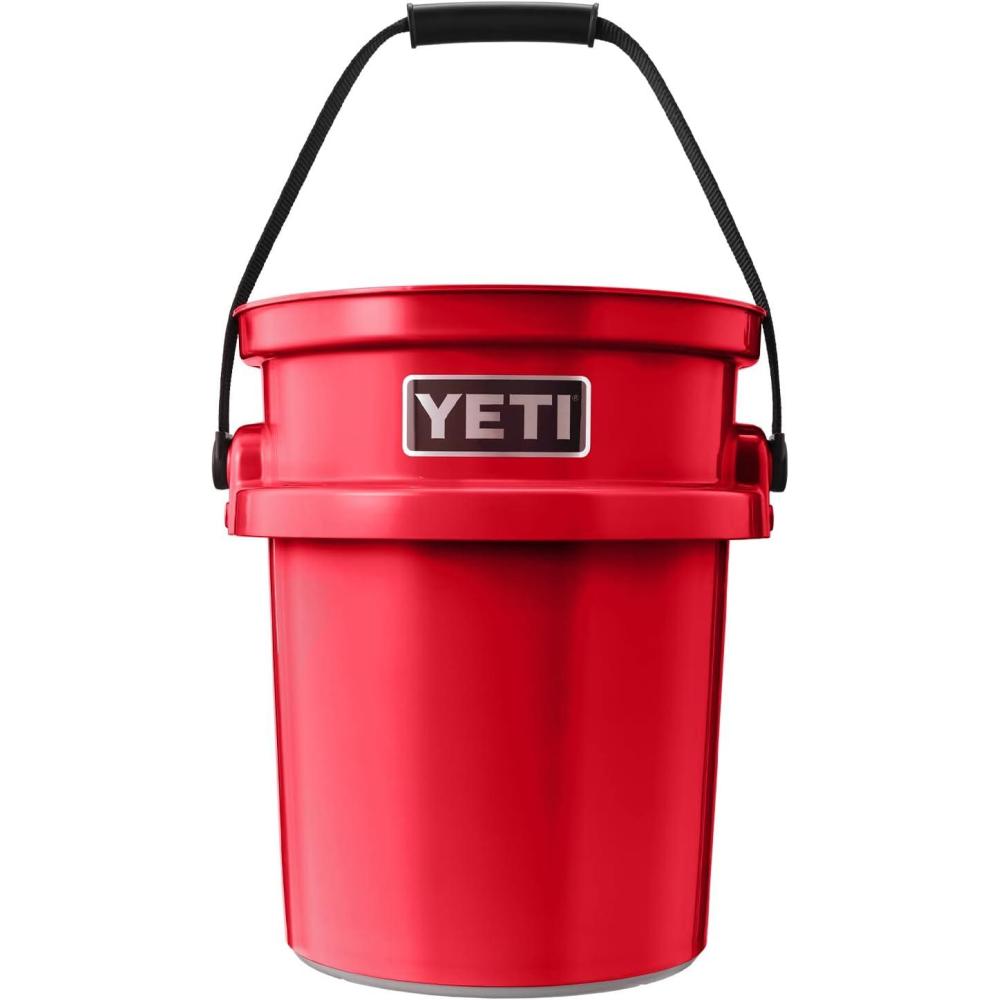 imageYETI Loadout 5Gallon Bucket Impact Resistant FishingUtility BucketRescue Red