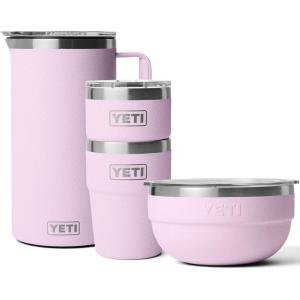 YETI Rambler (2) 16 oz Stackable Tumbler, 2 Quart Bowl, 64 oz Pitcher with MagSlider Lid, Cherry Blossom