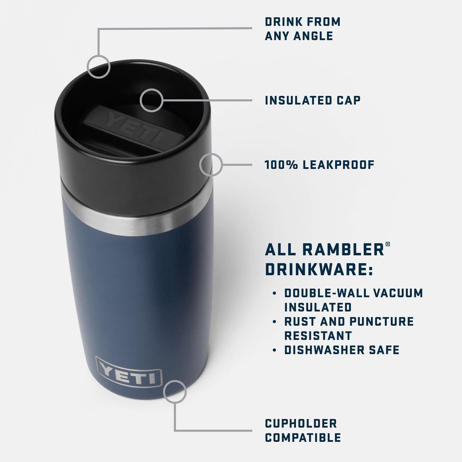 imageYETI Rambler 16 oz Travel Bottle Stainless Steel Vacuum Insulated with Leakproof Commuter Cap Blue CamoCape Taupe