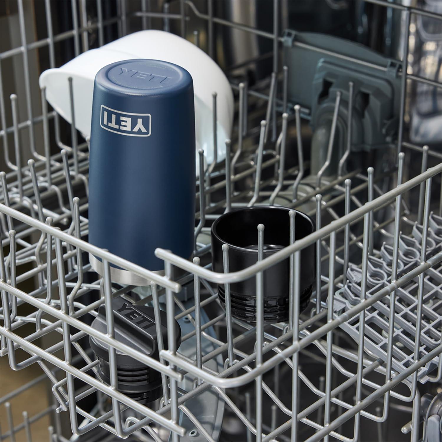 imageYETI Rambler 16 oz Travel Bottle Stainless Steel Vacuum Insulated with Leakproof Commuter Cap Blue CamoCape Taupe