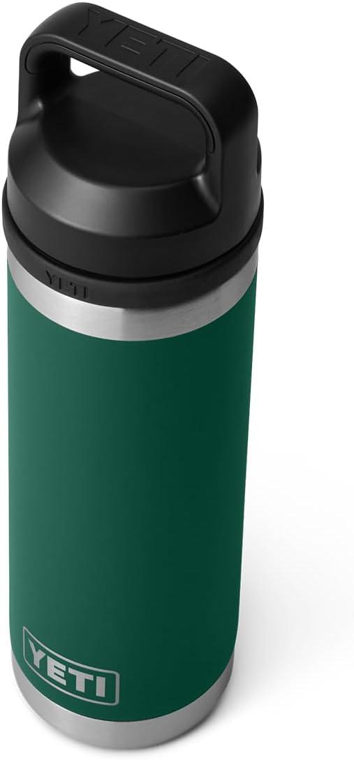 imageYETI Rambler 18 oz Bottle Vacuum Insulated Leakproof Stainless Steel with Chug Cap Blue CamoBlack Forest Green