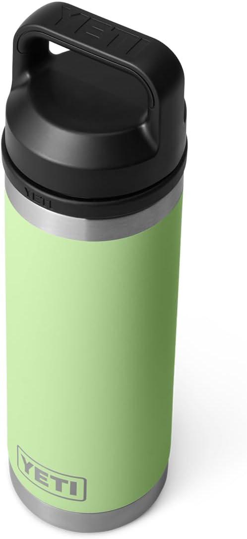 imageYETI Rambler 18 oz Bottle Vacuum Insulated Leakproof Stainless Steel with Chug Cap Blue CamoKey Lime