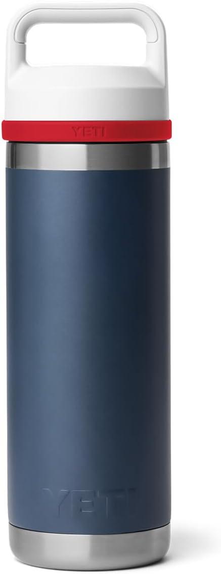 imageYETI Rambler 18 oz Bottle Vacuum Insulated Leakproof Stainless Steel with Chug Cap Blue CamoNavyRescue RedWhite