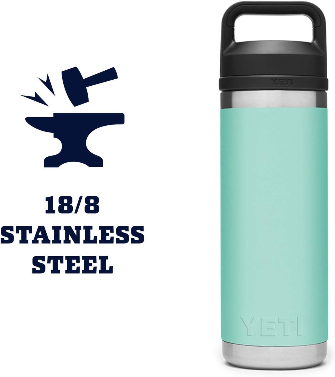 imageYETI Rambler 18 oz Bottle Vacuum Insulated Leakproof Stainless Steel with Chug Cap Blue CamoSeafoam