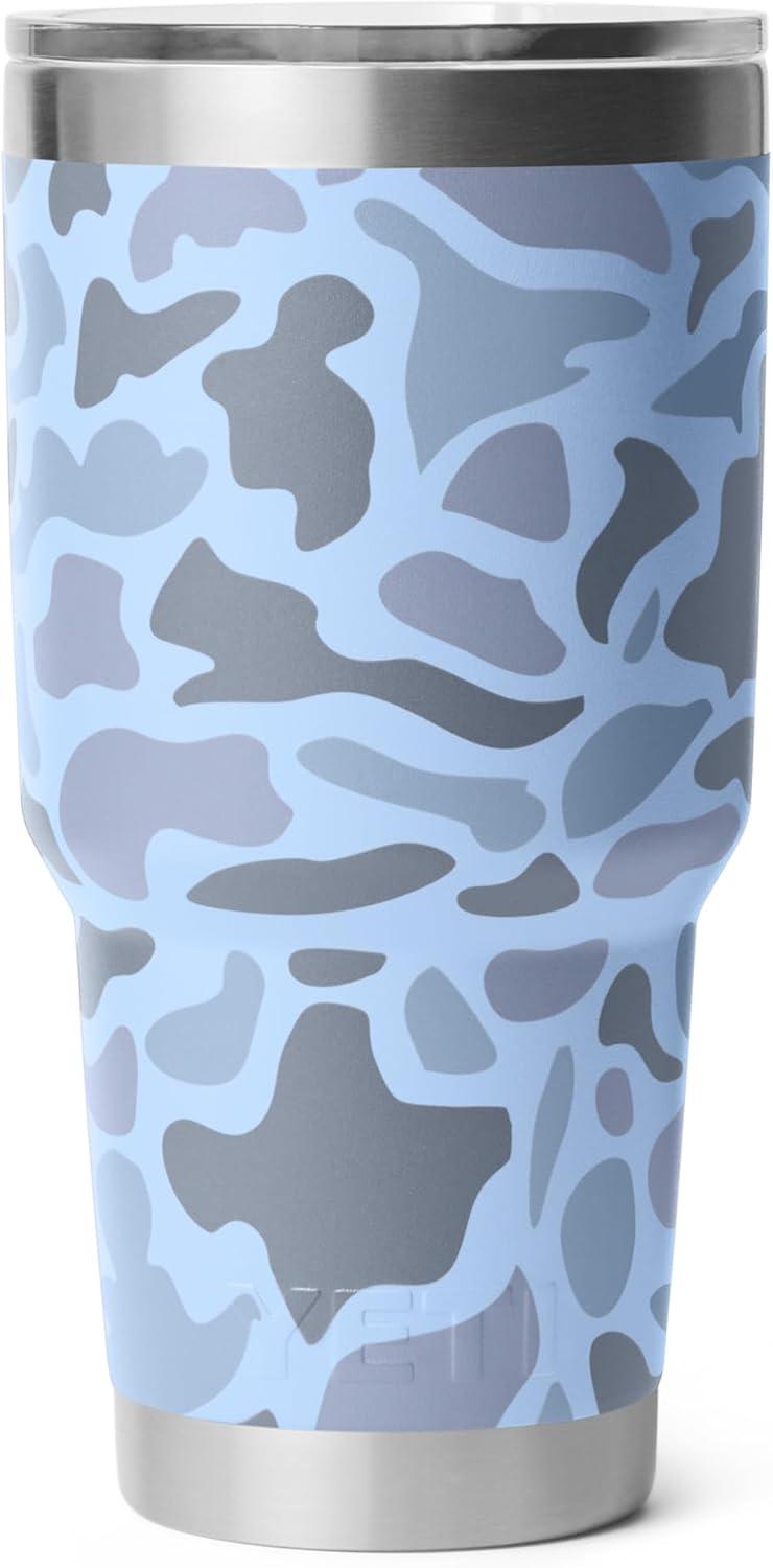 imageYETI Rambler 30 oz Tumbler Stainless Steel Vacuum Insulated with MagSlider Lid Blue CamoBlue Camo